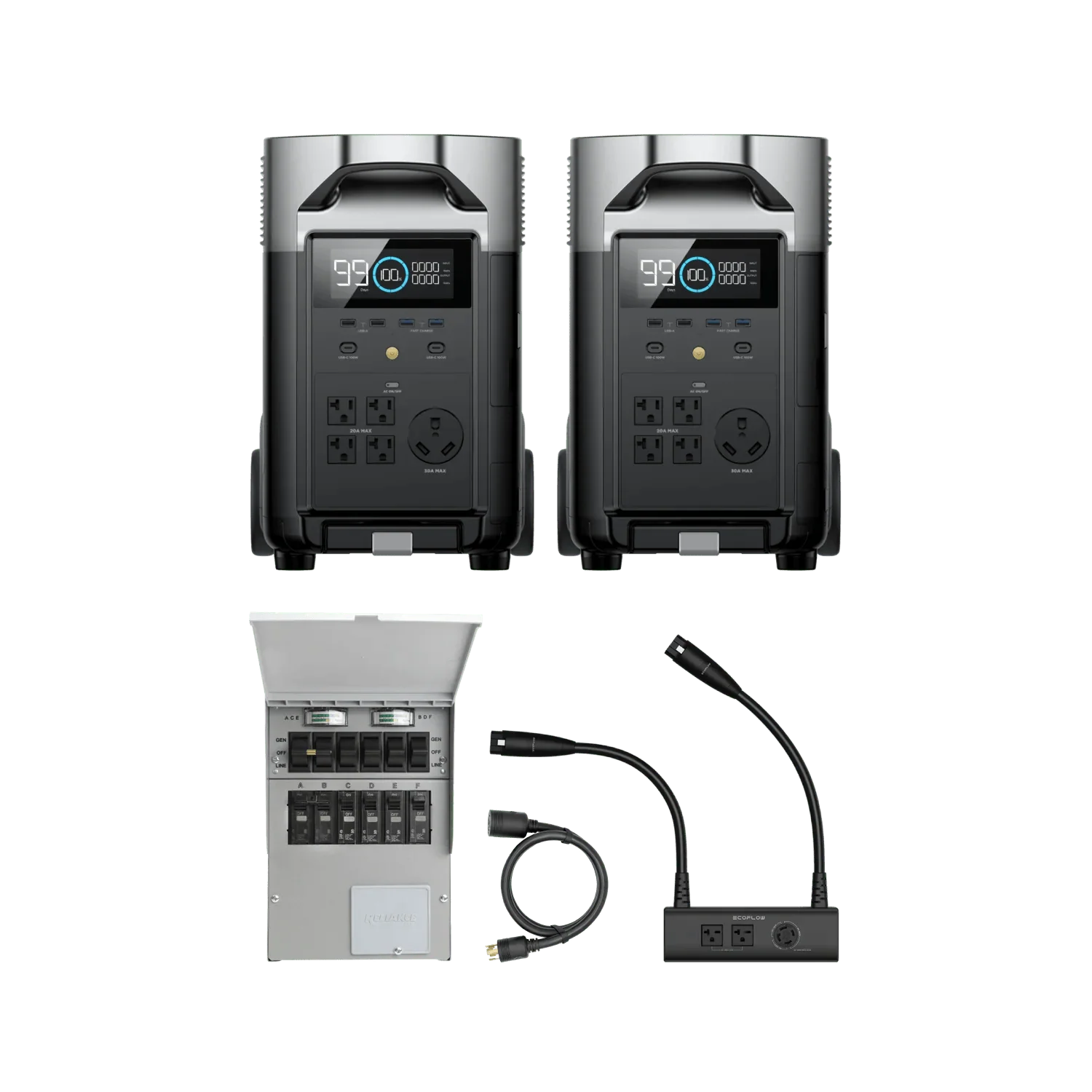DELTA Pro*2 + Double Voltage Hub + Transfer Switch